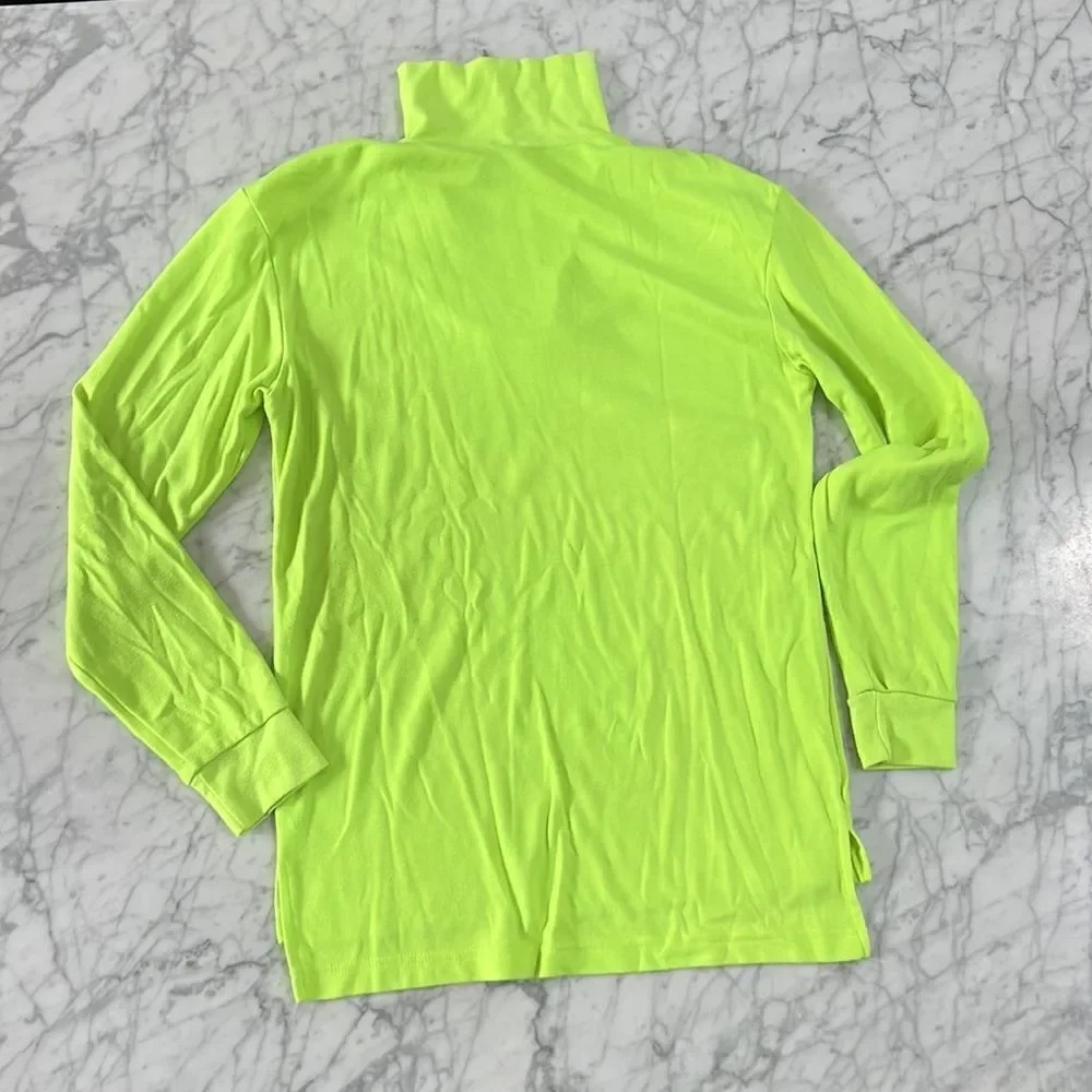 Vintage Obermeyer Sport Medium Neon Yellow Mens Henley Shirt Ski Made in…